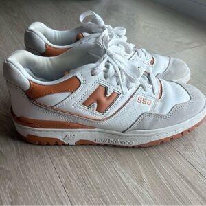 New Balance 550 White and Orange Sneakers